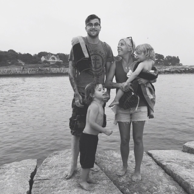 Anthony Green, musician, with wife and kids