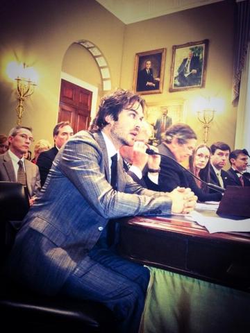 Ian speaking in front of the US Congress