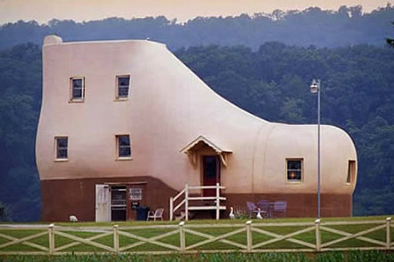 Home shaped like giant shoe