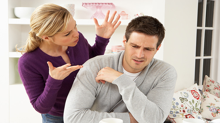 picture of a woman yelling at a man