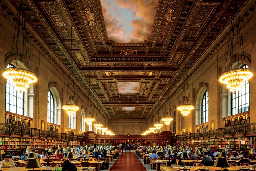Interior of Stephen A Schwarzman library