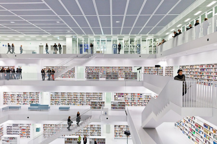 inside of stuttgart library