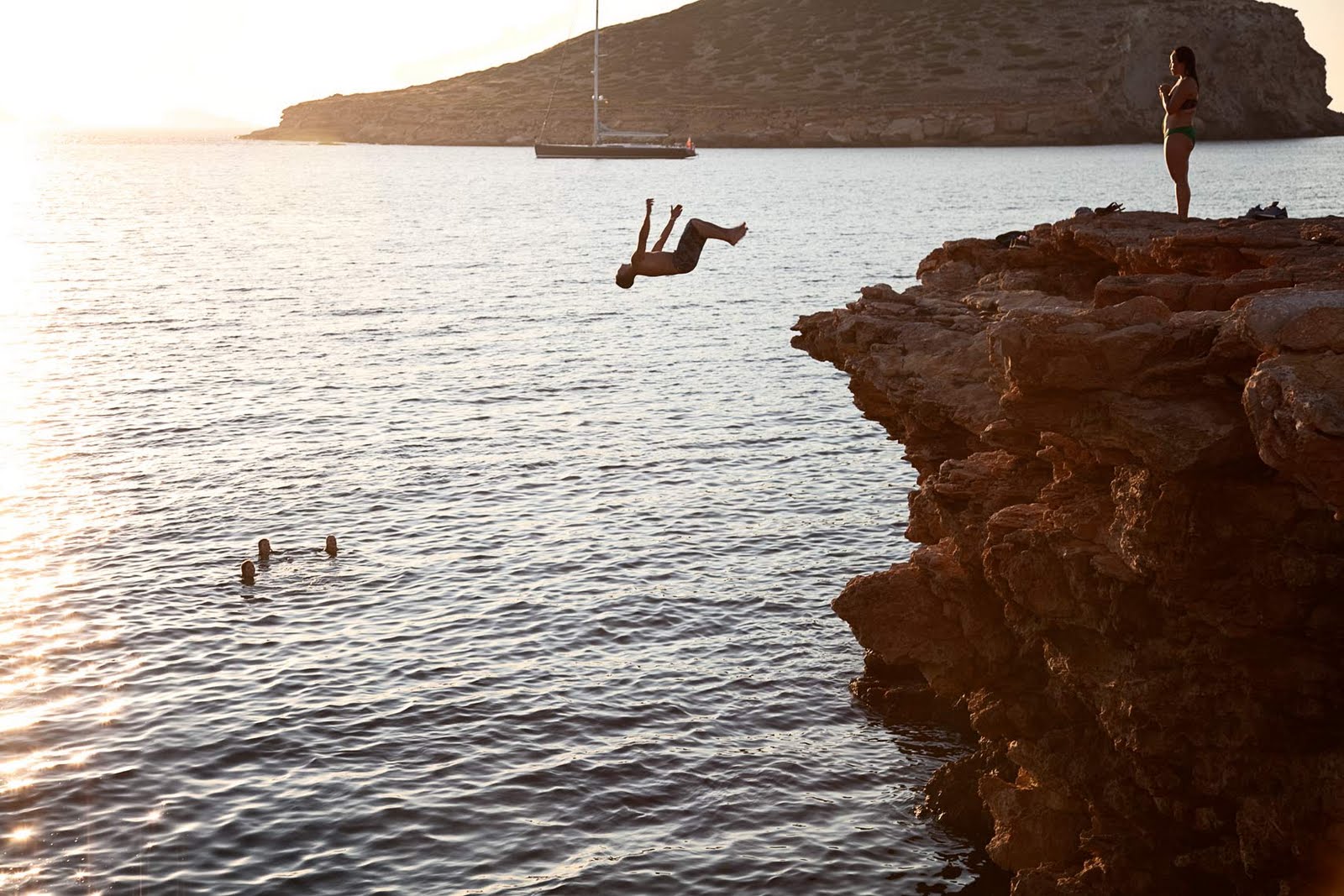 cliff jumping