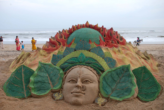 colorful sand art