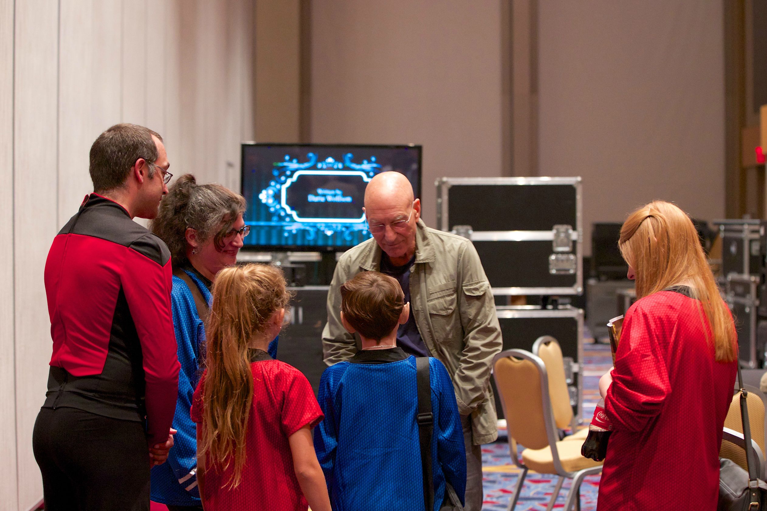 dawn garrigus and family meeting patrick stewart