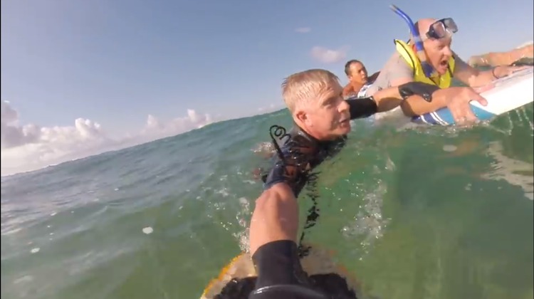 body surfer darren jenner saves a man's life