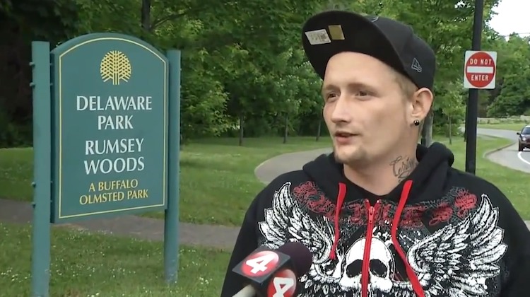 jonathan dececco of buffalo new york saves a man from a burning car