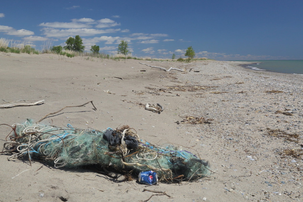 debris on the beach, manmade issue