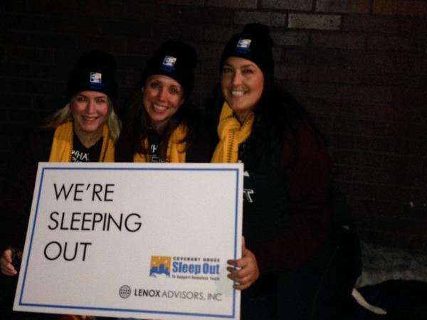 lenox advisors sleep out for covenant house