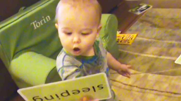 Child Reads At 16 Months