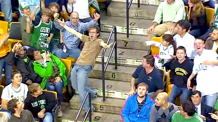 livin' on a prayer at celtics game - inspiremore
