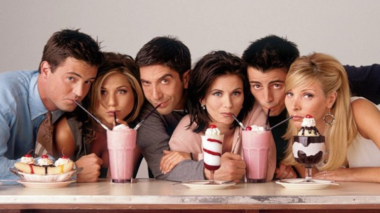 cast of friends drinking milkshakes