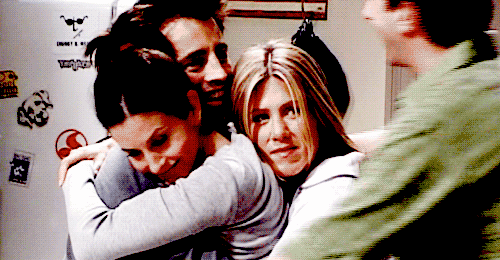 friends hugging