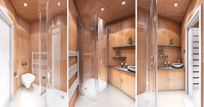 bathrooms in billboard house gregory project