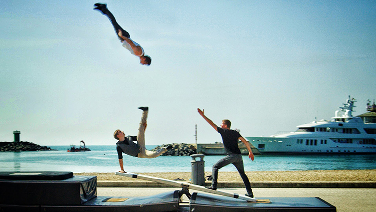 teeterboard acrobats