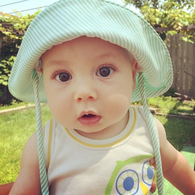 baby jacob wearing hat 