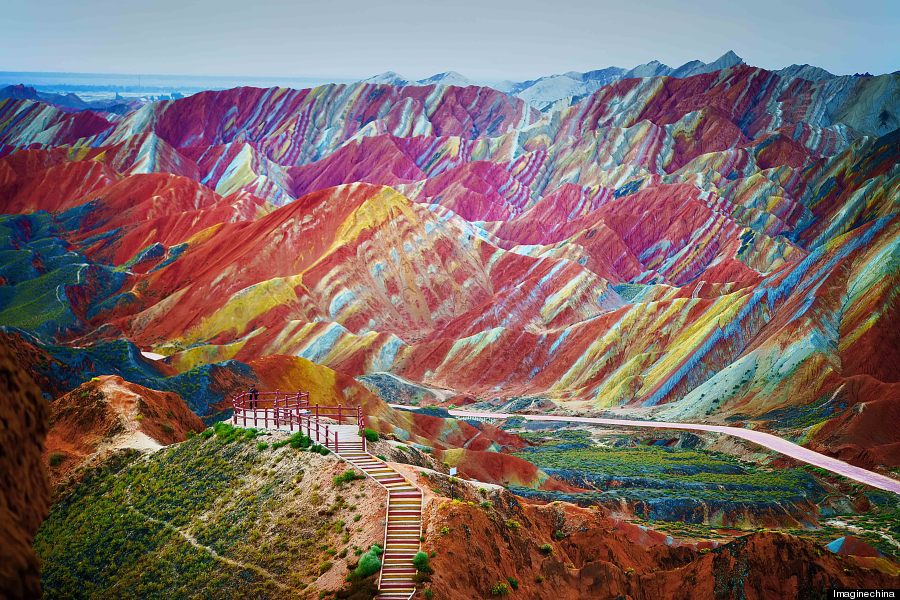 Zhangye Danxia Landform Geological Park in Zhangye, China 