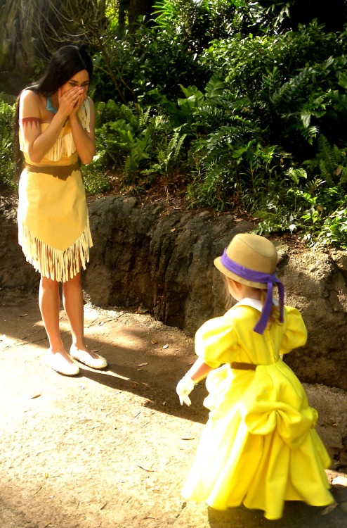 Pocahontas surprised to see Jane from Tarzan 