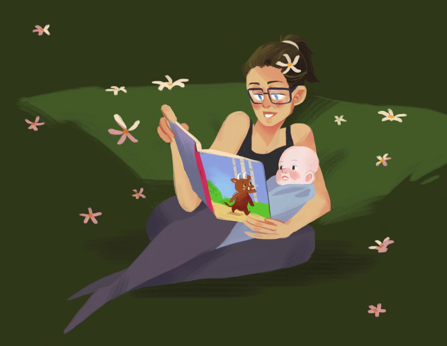 jacob gets drawn reading book