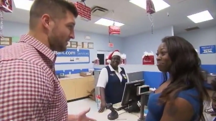 tim tebow and a stranger