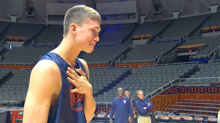 Meyers Leonard breaking down in tears seeing his brother Bailey for first time