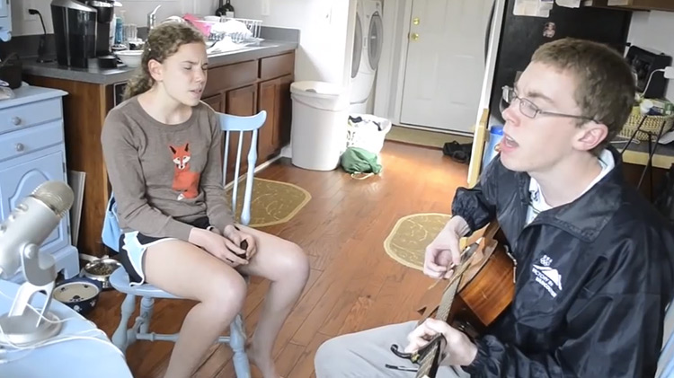 Nathan and Eva Leach performing Hero by Family Of The Year