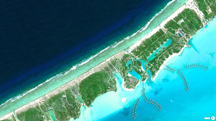 Satellite image of Bora Bora