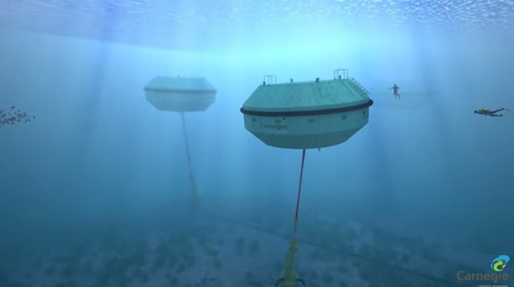 unit floating underwater