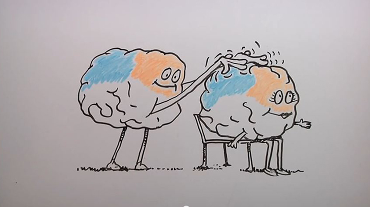 brains massaging each other