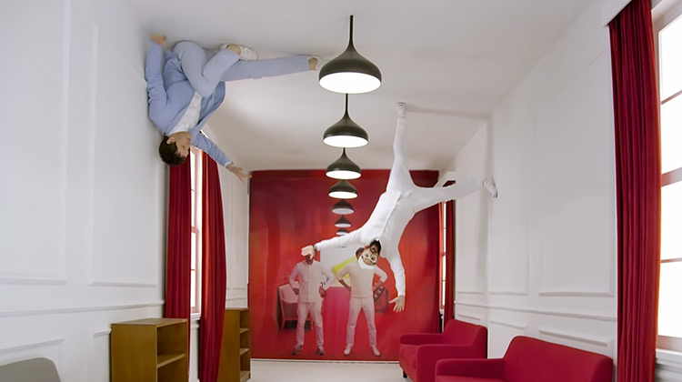 OK Go upside down in music video