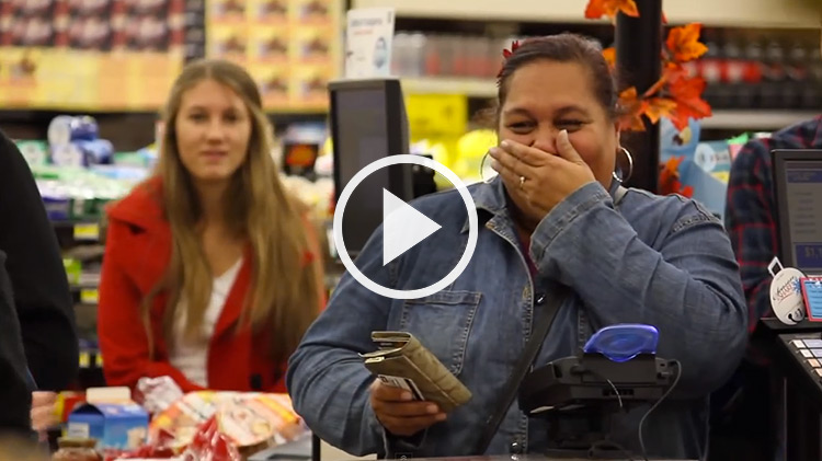 Women responds in shock to amazing act of kindness
