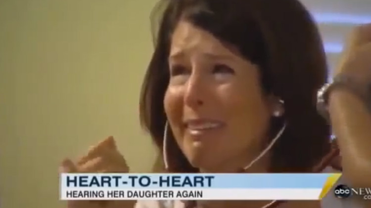 Tara Storch in tears hearing daughter Taylor's heart