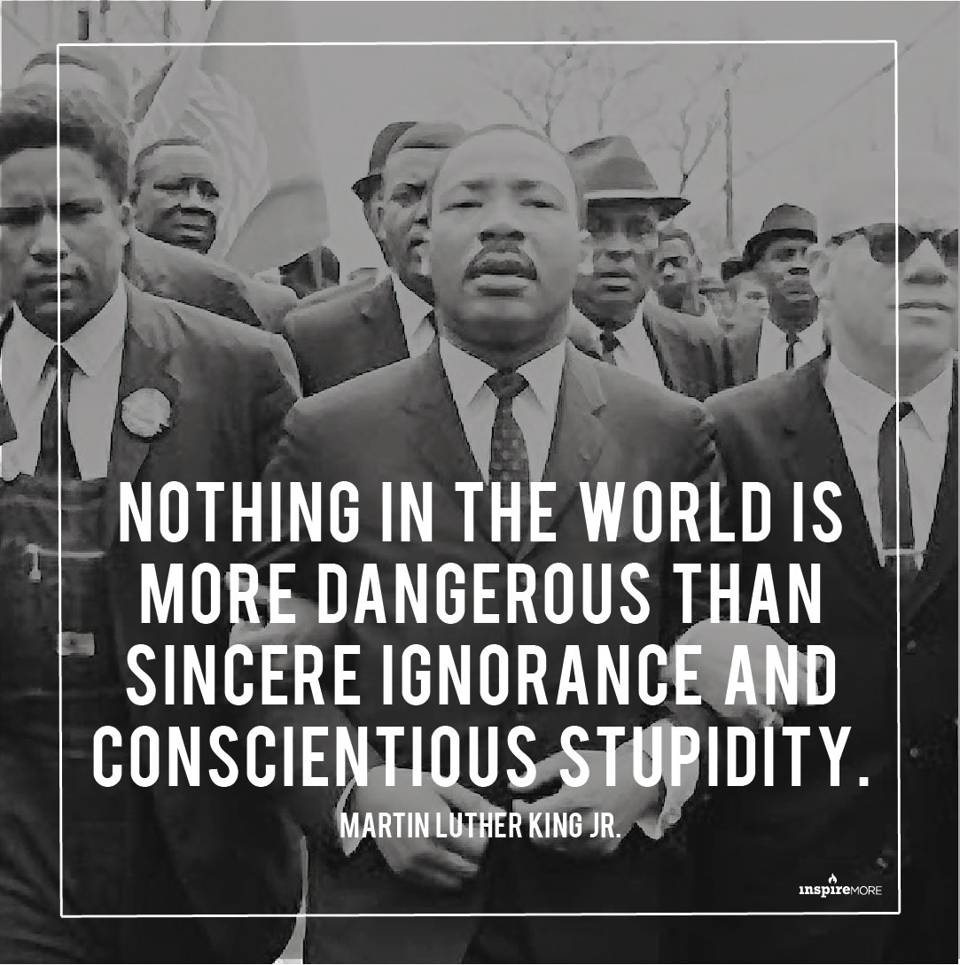 Martin Luther King Jr quote - Nothing in the world is more dangerous than sincere ignorance and conscientious stupidity.