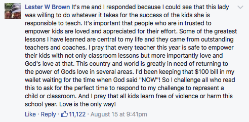 Facebook response