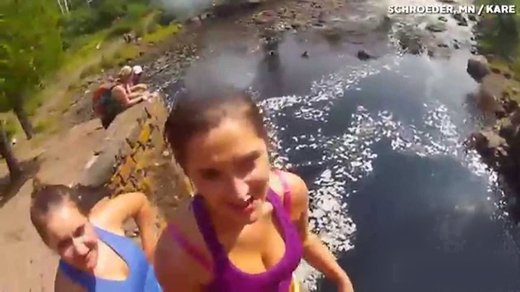 footage from the lost gopro camera that shows two women adventuring in the river