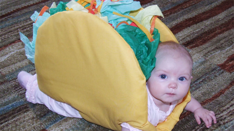 Baby in taco costume