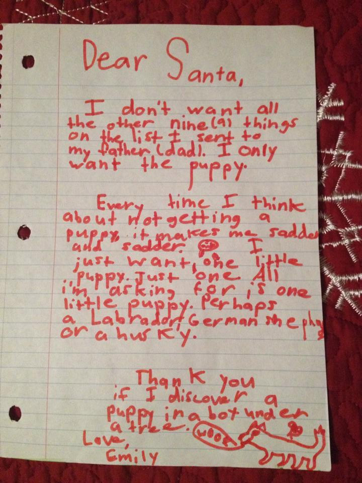 "Dear Santa...," 15 Kids With Hilarious Christmas Requests. InspireMore