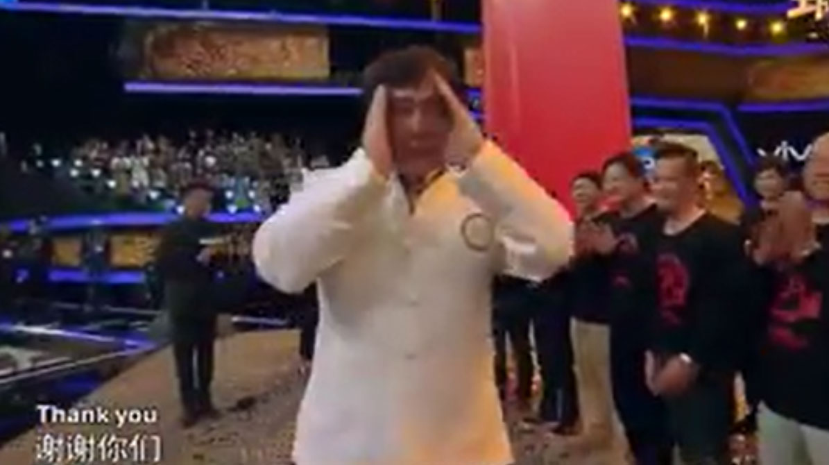 Jackie Chan Bursts Into Tears When He Sees His Old Stunt Team Appear ...