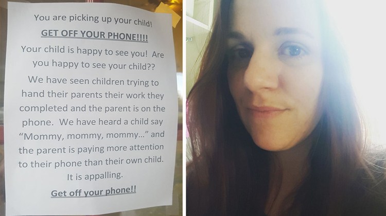 sign and mom