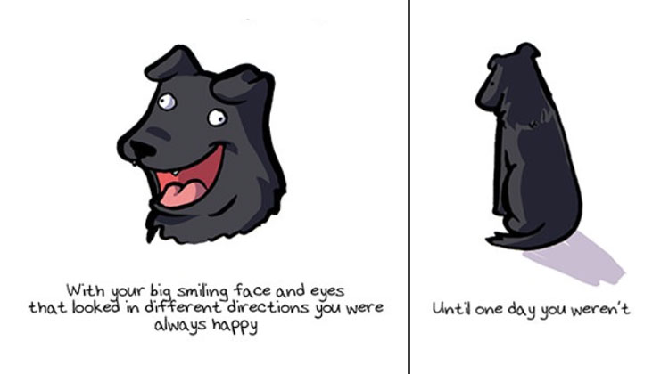anything comic illustration of a dogs life