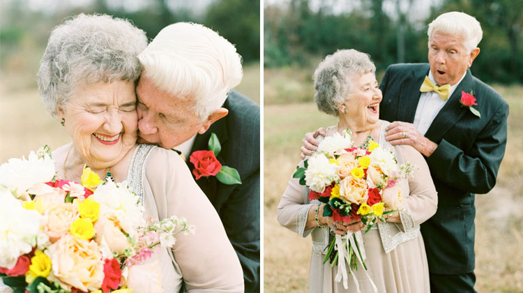 couple takes 63 yr anniversary photos