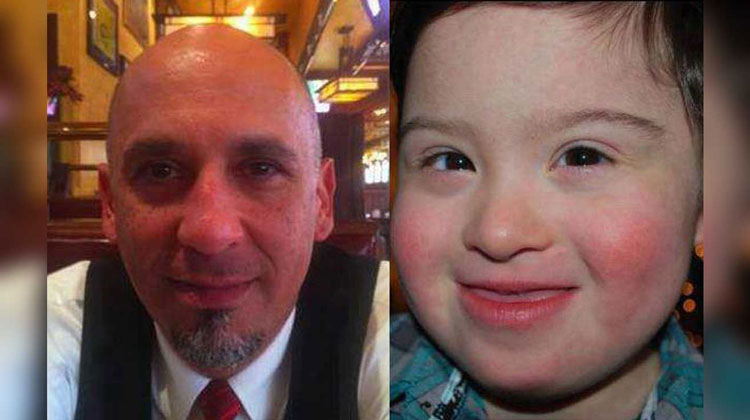 waiter and child with down syndrome