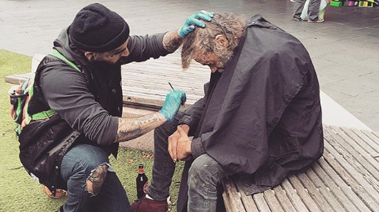 street barber helps homeless