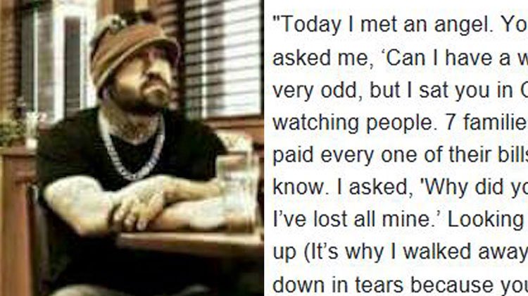 man asks for single mom waitress