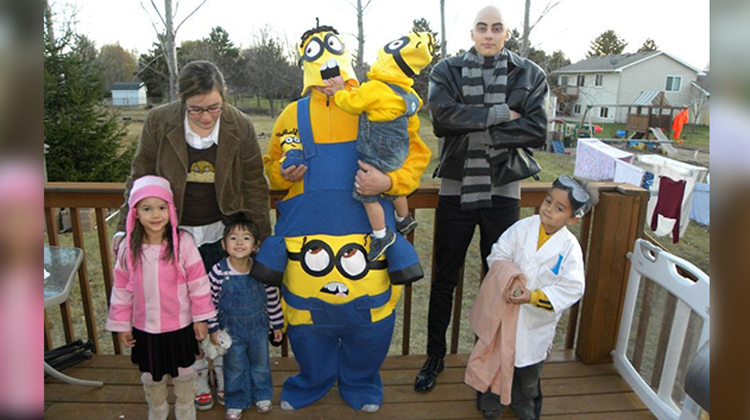 family dressed up as despicable me characters