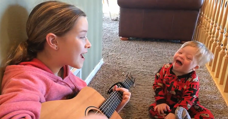 bo and big sister singing