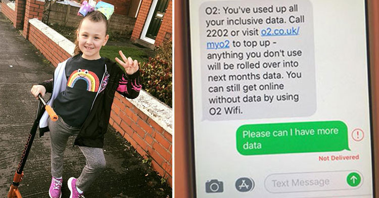 girl asks o2 for more data