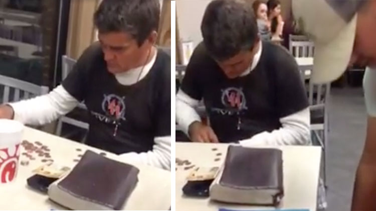 Homeless guy at chick-fil-a surprise with gift from teens