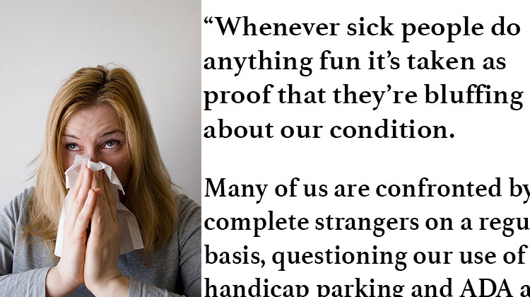 Woman's letter about having fun while chronically ill