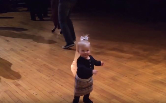 dancing little girl